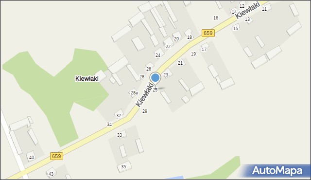 Kiewłaki, Kiewłaki, 25, mapa Kiewłaki