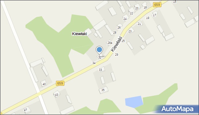 Kiewłaki, Kiewłaki, 32, mapa Kiewłaki