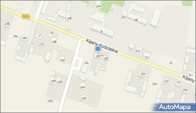 Kijany, Kijany, 19I, mapa Kijany