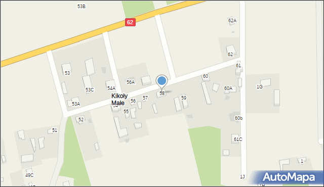 Kikoły, Kikoły, 58, mapa Kikoły