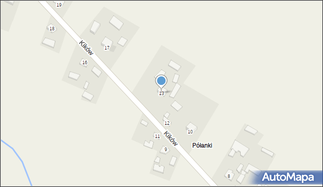 Kików, Kików, 13, mapa Kików