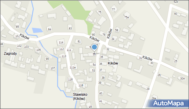 Kików, Kików, 55, mapa Kików