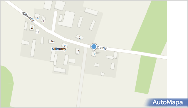 Kilimany, Kilimany, 1, mapa Kilimany