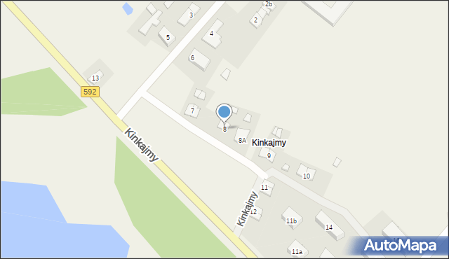 Kinkajmy, Kinkajmy, 8, mapa Kinkajmy