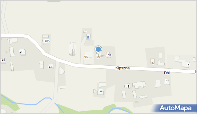 Kipszna, Kipszna, 10, mapa Kipszna