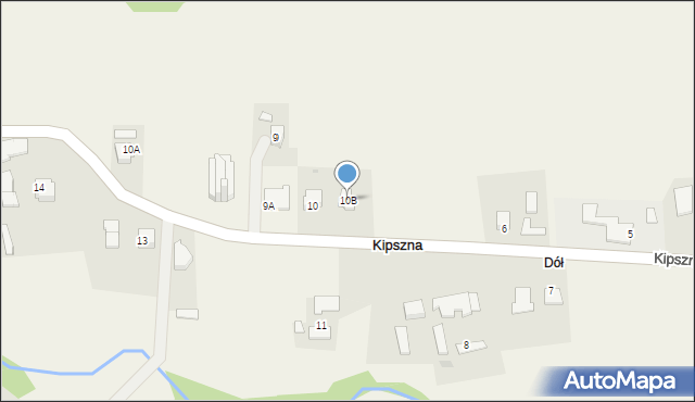 Kipszna, Kipszna, 10B, mapa Kipszna