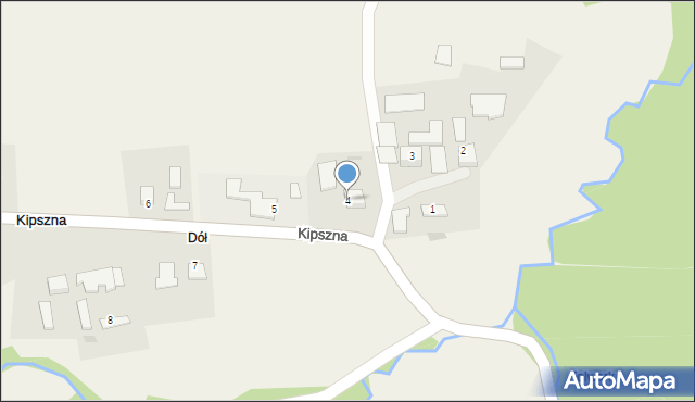 Kipszna, Kipszna, 4, mapa Kipszna