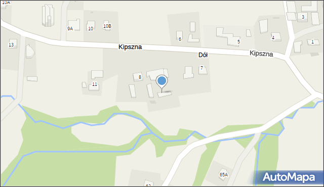 Kipszna, Kipszna, 8, mapa Kipszna