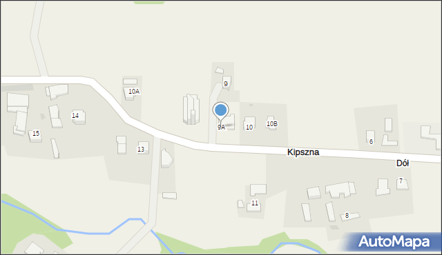 Kipszna, Kipszna, 9A, mapa Kipszna