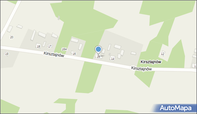 Kirsztajnów, Kirsztajnów, 15, mapa Kirsztajnów