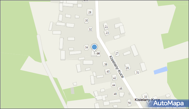 Kisielany-Kuce, Kisielany-Kuce, 36a, mapa Kisielany-Kuce