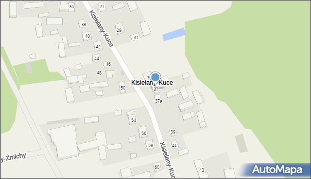 Kisielany-Kuce, Kisielany-Kuce, 37, mapa Kisielany-Kuce