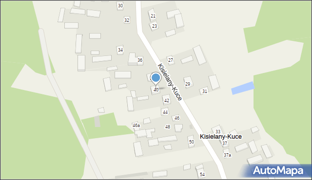 Kisielany-Kuce, Kisielany-Kuce, 40, mapa Kisielany-Kuce