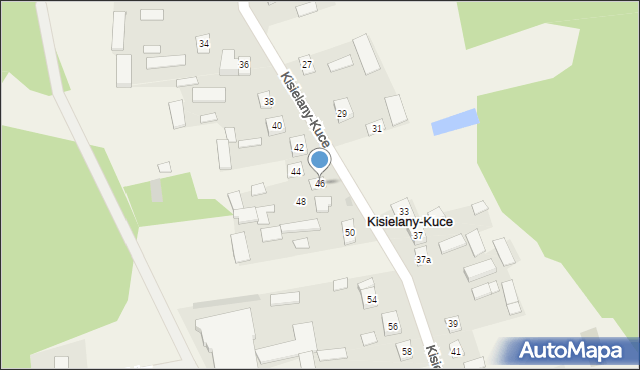 Kisielany-Kuce, Kisielany-Kuce, 46, mapa Kisielany-Kuce