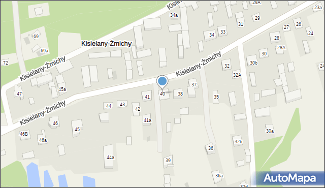 Kisielany-Żmichy, Kisielany-Żmichy, 40, mapa Kisielany-Żmichy