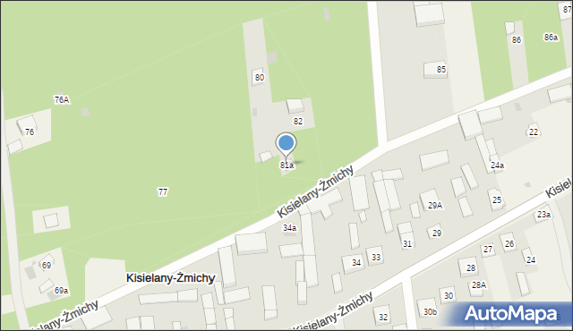 Kisielany-Żmichy, Kisielany-Żmichy, 81a, mapa Kisielany-Żmichy