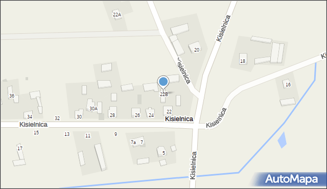 Kisielnica, Kisielnica, 22B, mapa Kisielnica