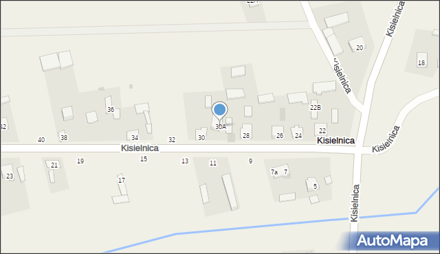 Kisielnica, Kisielnica, 30A, mapa Kisielnica