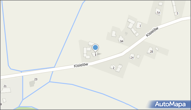 Kisielów, Kisielów, 1, mapa Kisielów
