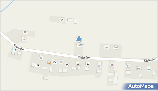 Kisielów, Kisielów, 102, mapa Kisielów