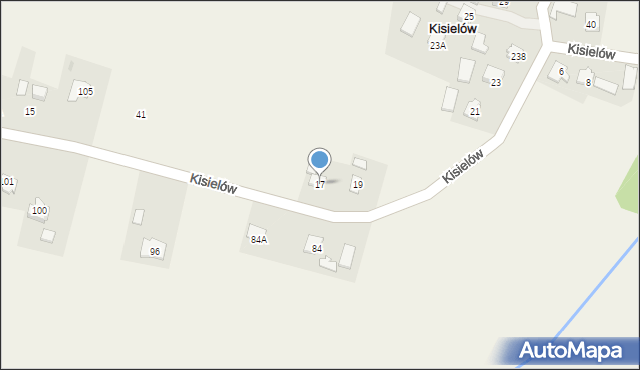 Kisielów, Kisielów, 17, mapa Kisielów