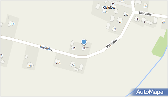 Kisielów, Kisielów, 19, mapa Kisielów