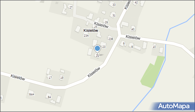 Kisielów, Kisielów, 21, mapa Kisielów
