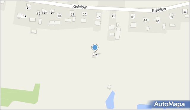 Kisielów, Kisielów, 22a, mapa Kisielów