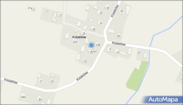 Kisielów, Kisielów, 23, mapa Kisielów