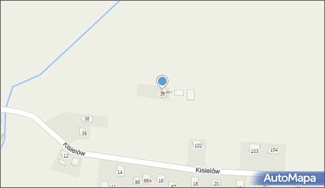 Kisielów, Kisielów, 36, mapa Kisielów