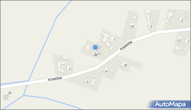 Kisielów, Kisielów, 3A, mapa Kisielów