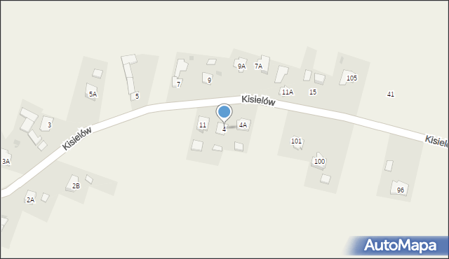 Kisielów, Kisielów, 4, mapa Kisielów