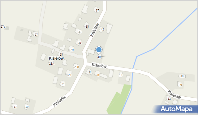 Kisielów, Kisielów, 40, mapa Kisielów