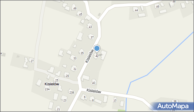 Kisielów, Kisielów, 42, mapa Kisielów