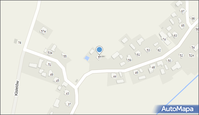 Kisielów, Kisielów, 57, mapa Kisielów