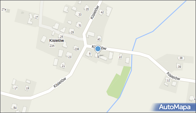 Kisielów, Kisielów, 8, mapa Kisielów