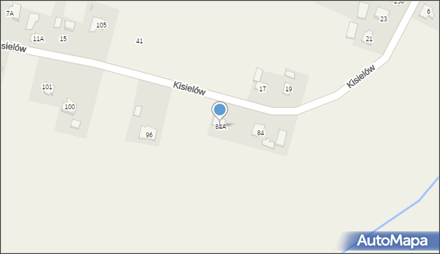 Kisielów, Kisielów, 84A, mapa Kisielów