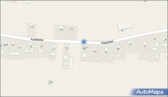 Kisielów, Kisielów, 88, mapa Kisielów