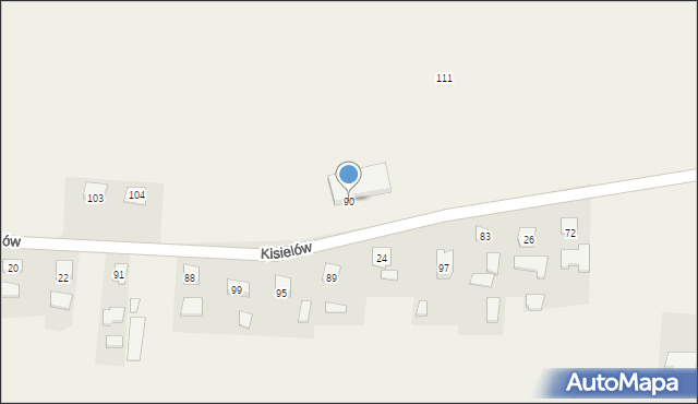 Kisielów, Kisielów, 90, mapa Kisielów