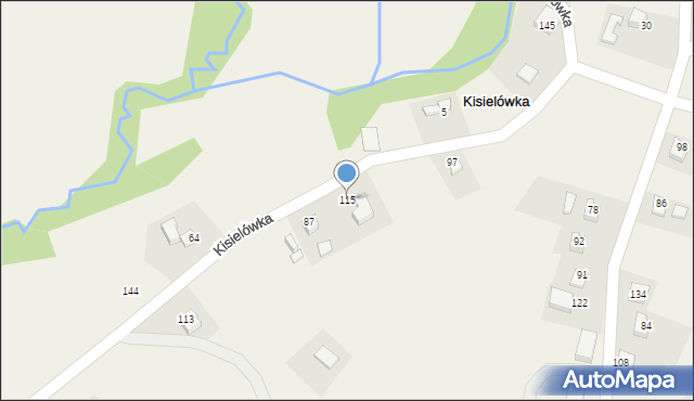 Kisielówka, Kisielówka, 115, mapa Kisielówka