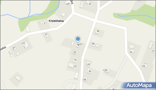 Kisielówka, Kisielówka, 78, mapa Kisielówka