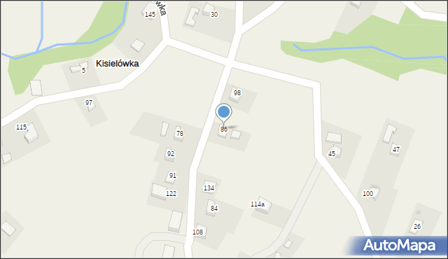 Kisielówka, Kisielówka, 86, mapa Kisielówka