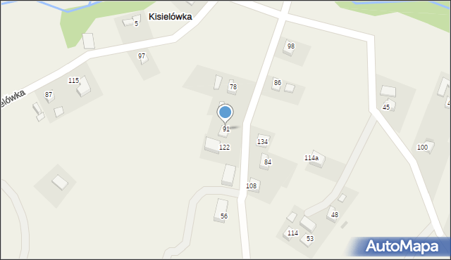 Kisielówka, Kisielówka, 91, mapa Kisielówka