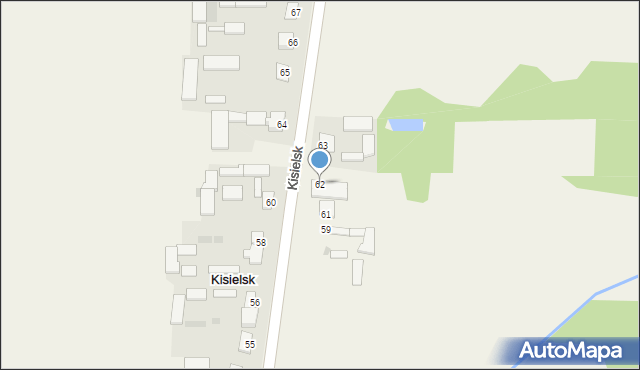 Kisielsk, Kisielsk, 62, mapa Kisielsk