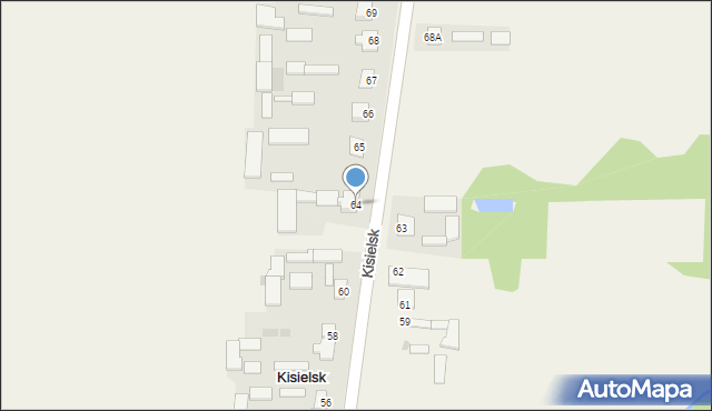 Kisielsk, Kisielsk, 64, mapa Kisielsk