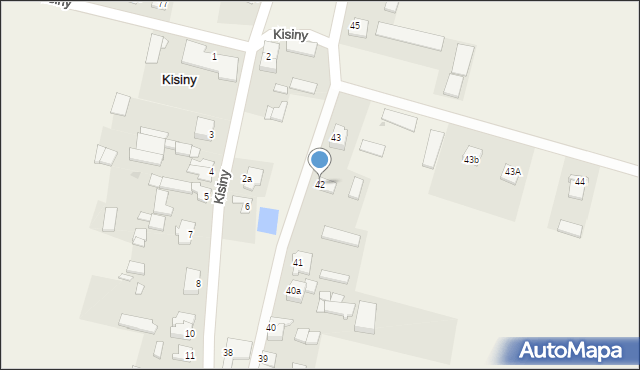 Kisiny, Kisiny, 42, mapa Kisiny