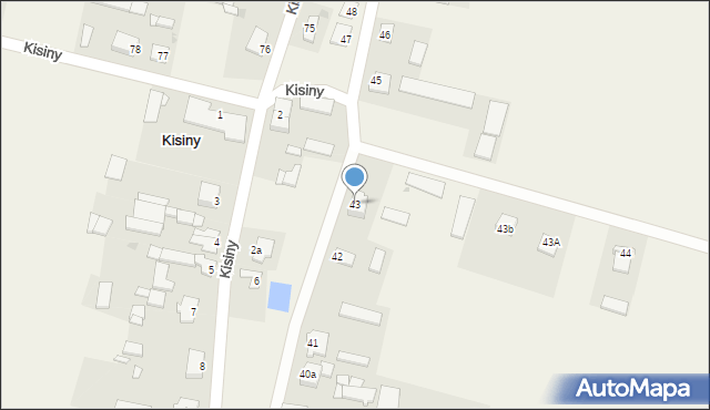 Kisiny, Kisiny, 43, mapa Kisiny