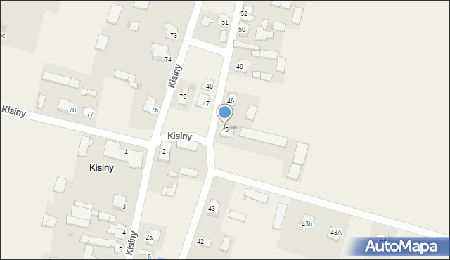 Kisiny, Kisiny, 45, mapa Kisiny