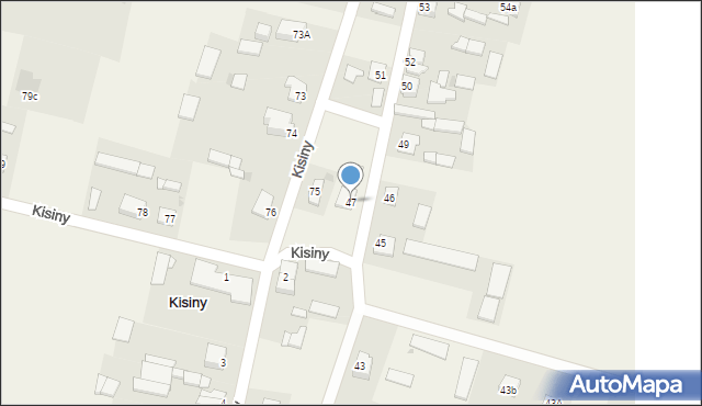 Kisiny, Kisiny, 47, mapa Kisiny