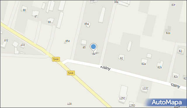 Kisiny, Kisiny, 84, mapa Kisiny